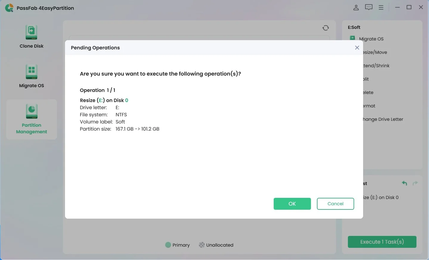 Pending operations for resize