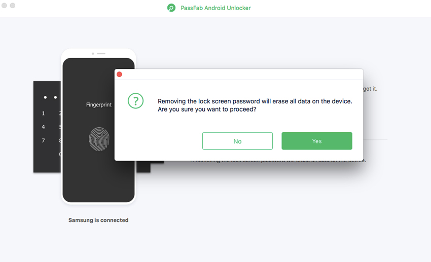 confirm to erase data to unlock android