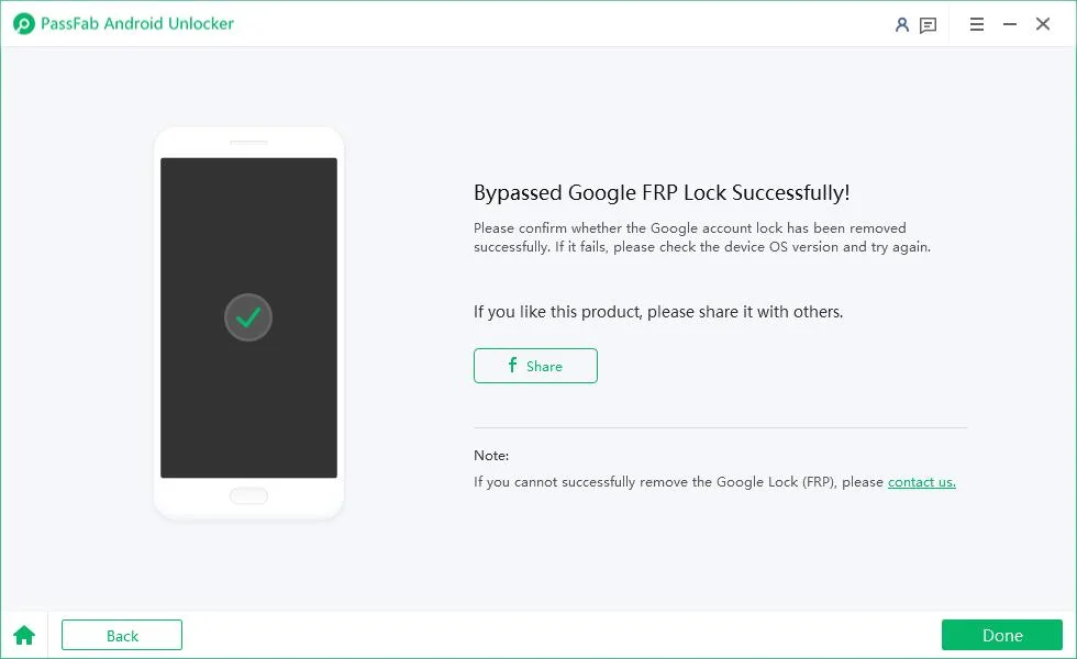 removed frp lock successfully without act unlock tool