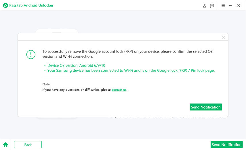 make sure the samsung device is connected to wifi
