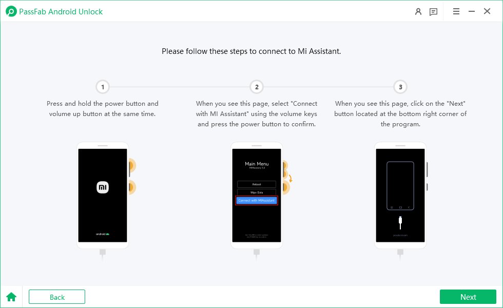 selezionare Rimuovi blocco FRP Xiaomi/Redmi in passfab android unlock