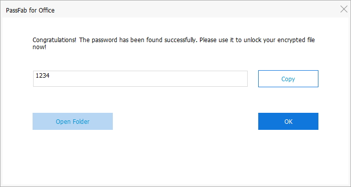 password found in passfab for office