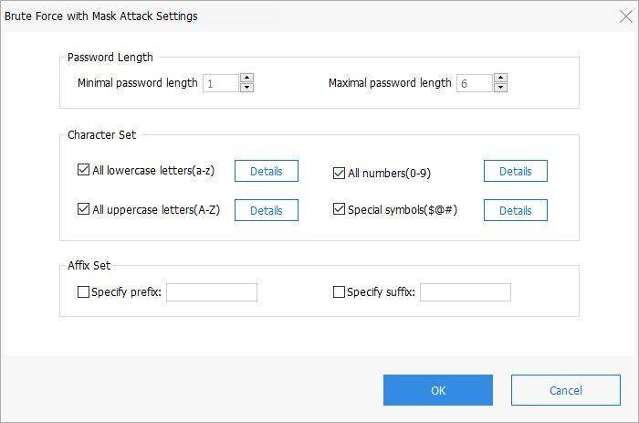 brute force with mask settings passfab for pdf guide