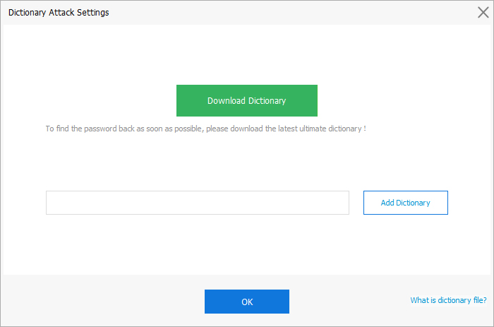 add dictionary to recover password passfab for word guide
