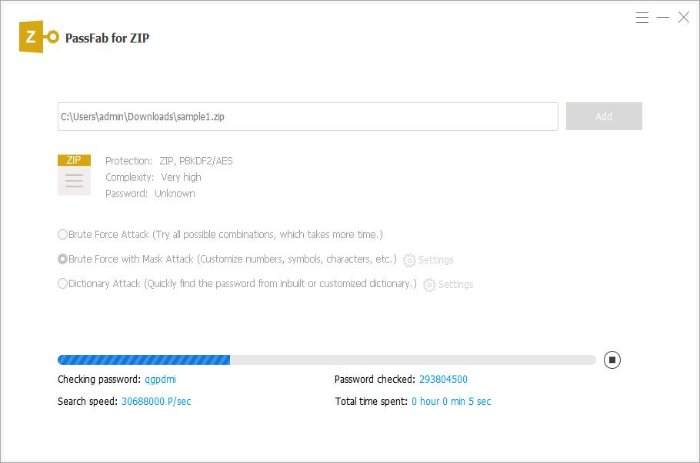 recovering password using passfab for zip