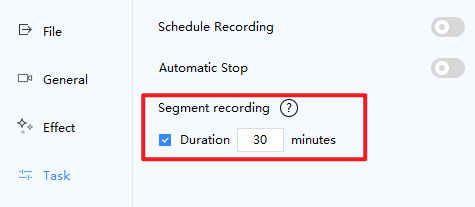 segment recording