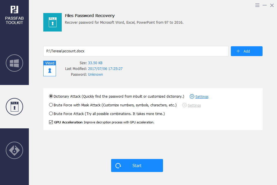password protected file