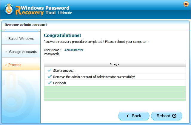 remove windows password successfully