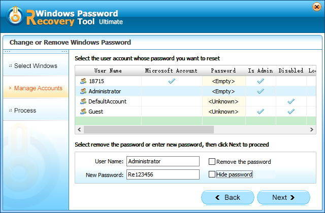 windows password recovery