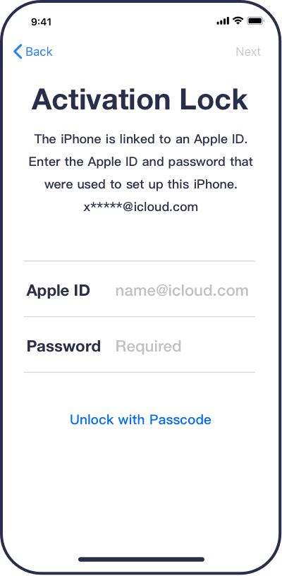 Забыли пароль блокировки активации