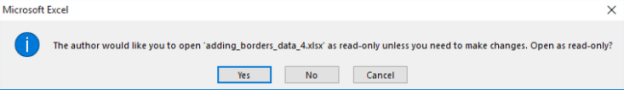 open as read only