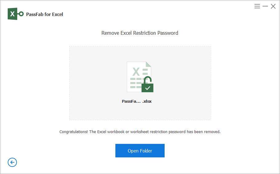 تم إزالة حماية ملف الـ excel بنجاح