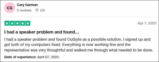 outbyte pc repair 사용자 리뷰1