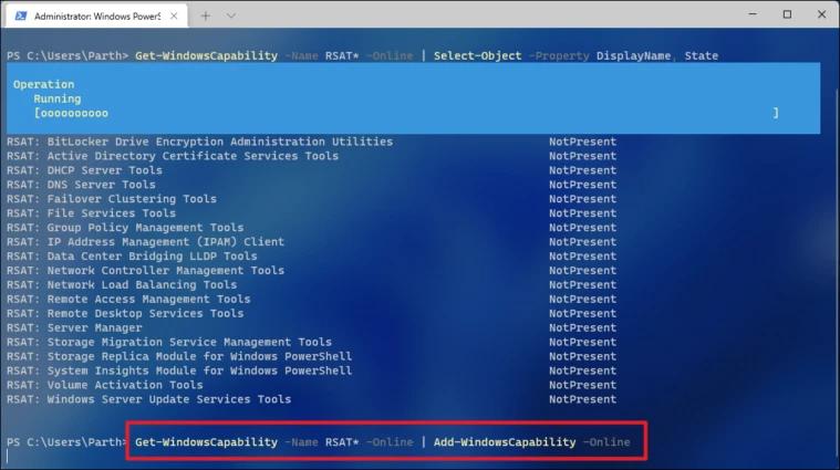 get and add windows capability