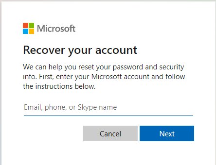 recover your account