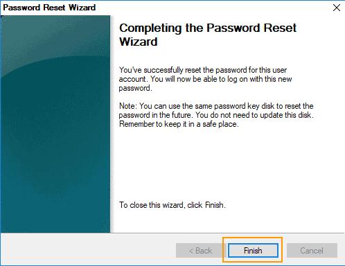 reset password