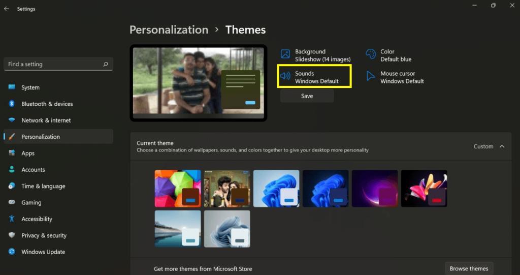personalization theme