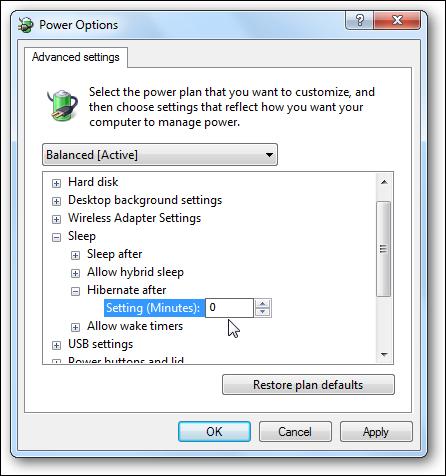 power option