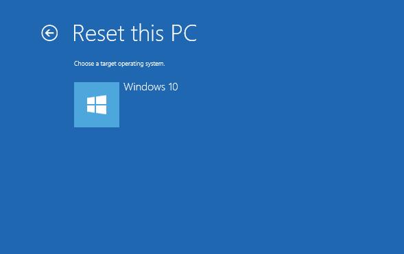 reset this pc