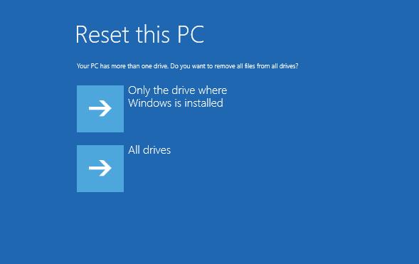 reset this pc