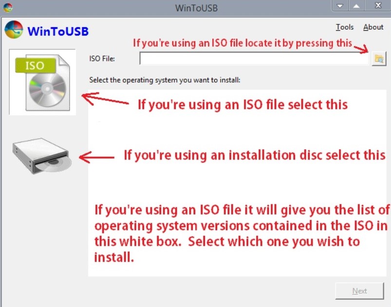 wintousb window