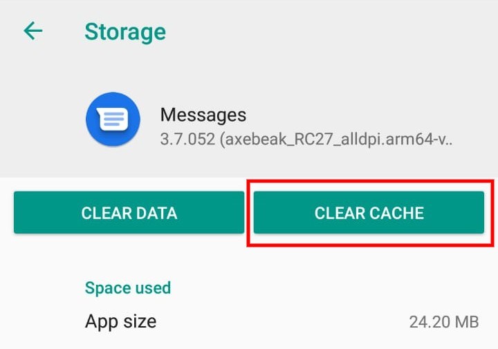 cache pulita