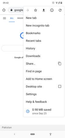 click chrome menu