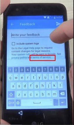 click terms of service