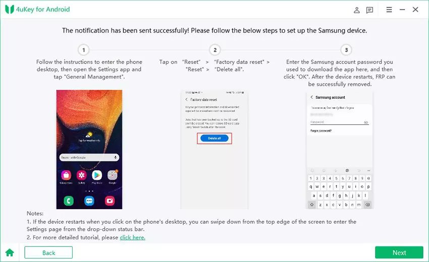 factory reset samsung