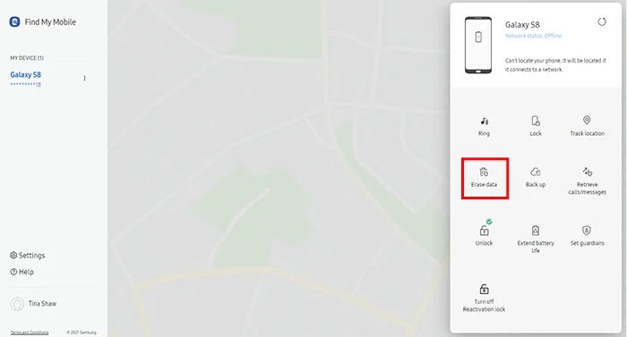 trova i miei dati di cancellazione