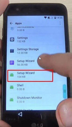 find setup wizard and tap it