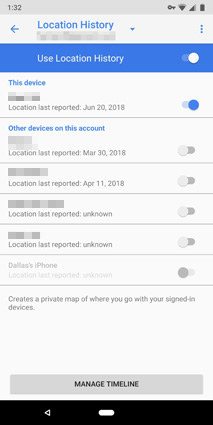 enable the current device and switch other devices off