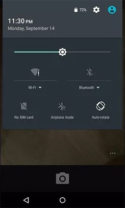 unlock android phone without google account-notification panel