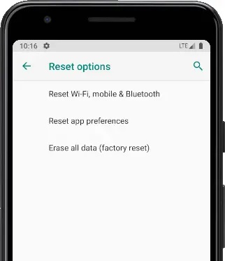 google pixel 6 factory reset without password