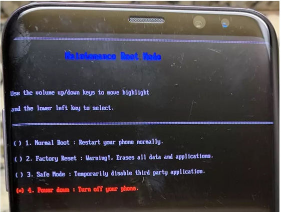 power down samsung s8