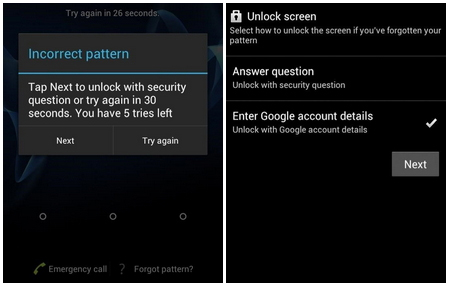 how to bypass android lock screen without reset-forgot pattern