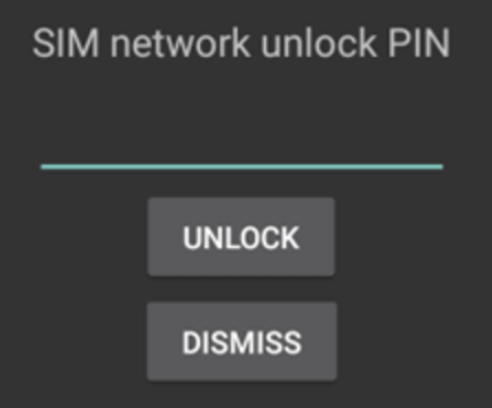 sim network unlock pin