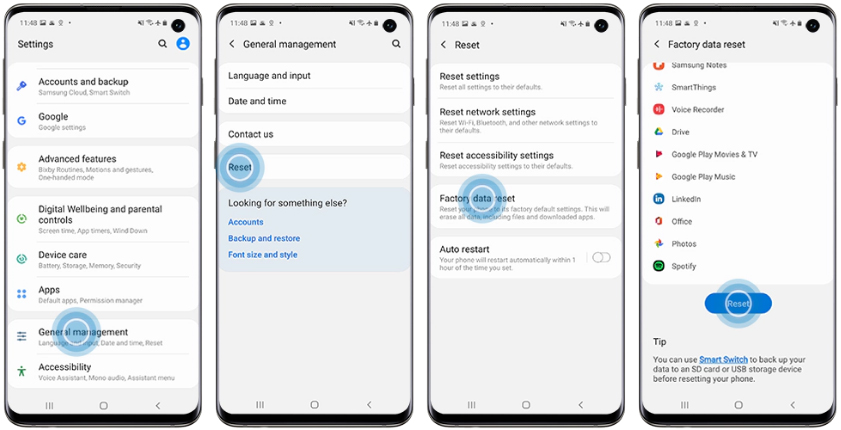 password factory reset android password factory reset android