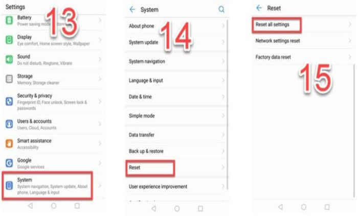reset your huawei phone