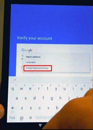 tap google keyboard settings
