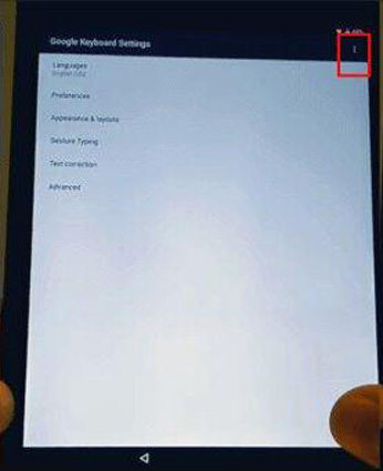 tap three dots in the top right corner of the screen