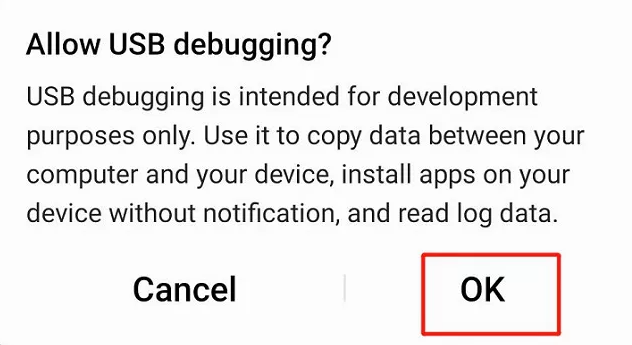 usb debugging pop up