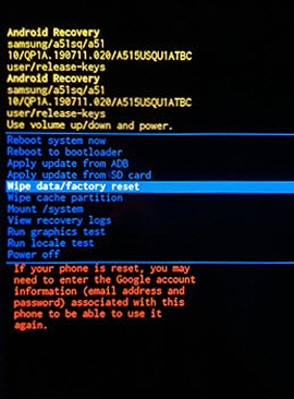 wipe data