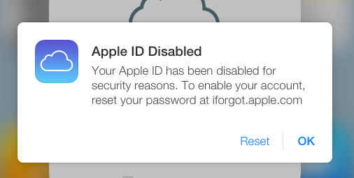 Apple ID Disabled
