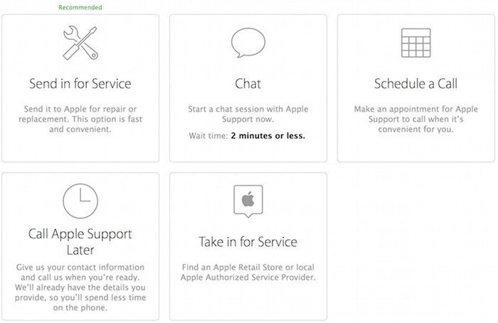 call apple for technical support