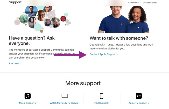 contact apple support