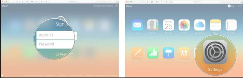 sign in and go to settings
