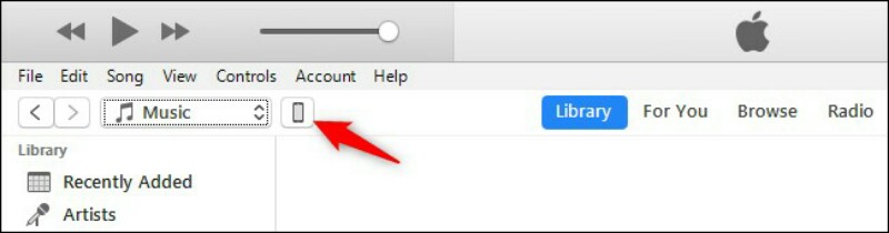 click on device
