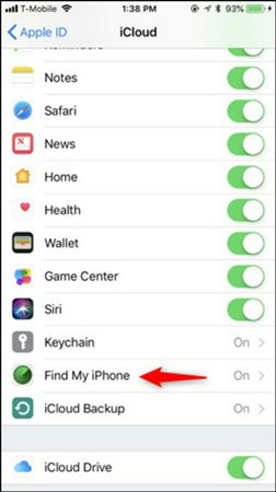 how to turn off the find my iPhone