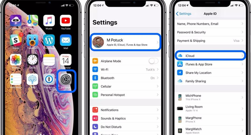 iphone to icloud